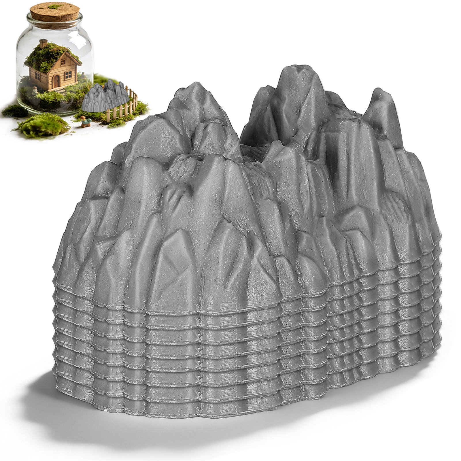 Bonsai Garden Accessories - 20 Pezzi Mini Rocce in Plastica